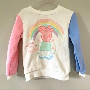 Peppa Pig Pullover Sweatshirt Target Jump in Puddles Glitter 4T